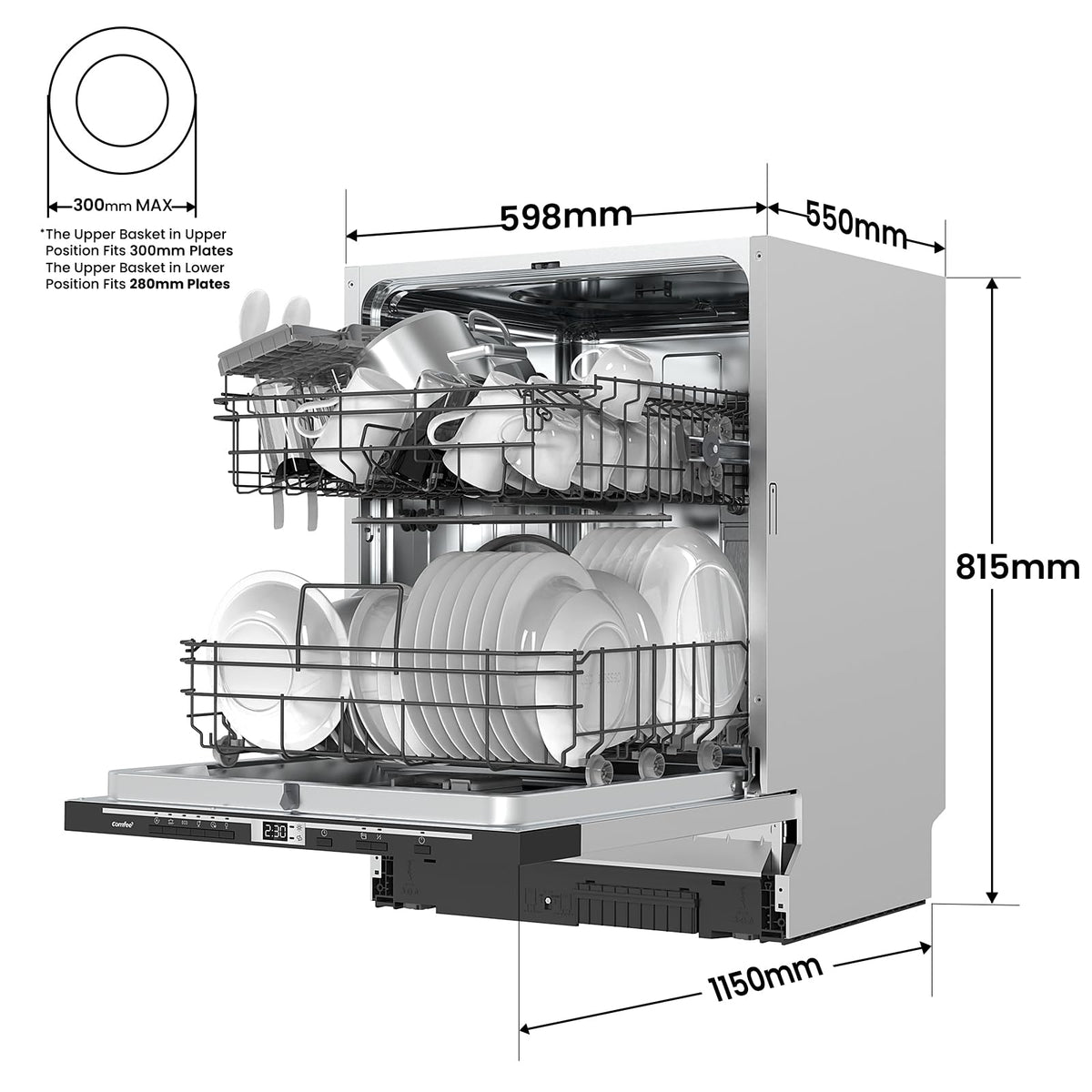 COMFEE' Fully Integrated Dishwasher