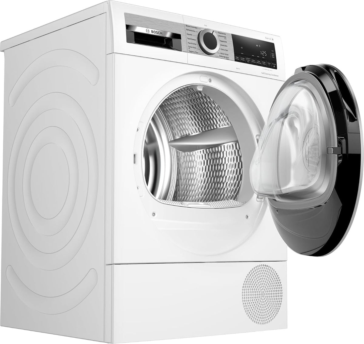 Bosch WQG235D00, Stiftung Warentest GUT (2,2)*, Serie 6, Wärmepumpentrockner 8 kg, Schneller getrocknete Wäsche, Auto Dry, Option Halbe Beladung, Sensitive Drying-System, Selbstreinigender Kondensator