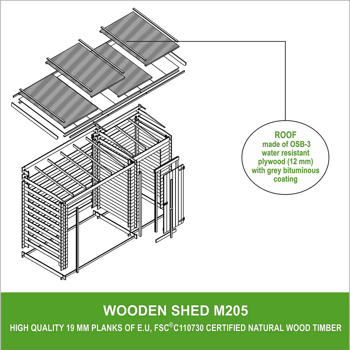 Wooden Garden Shed and Log shed