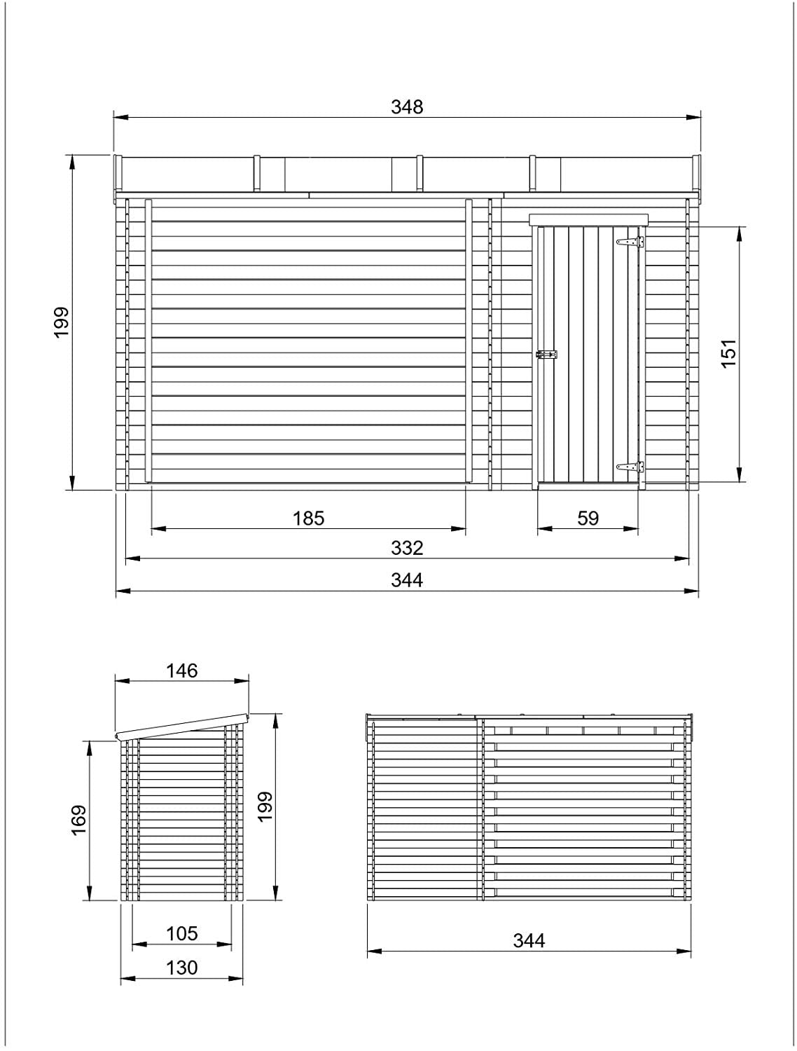 Wooden Garden Shed and Log shed
