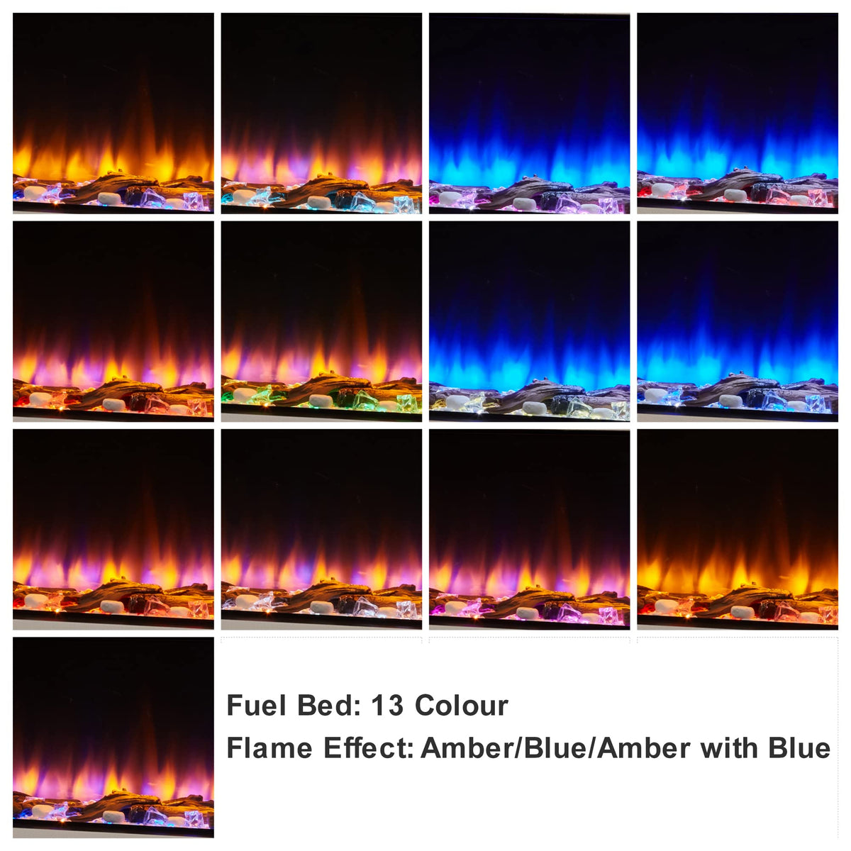 Endeavour Fires 48''/1230mm Rosedale 3D Media Wall Inset Electric Fireplace