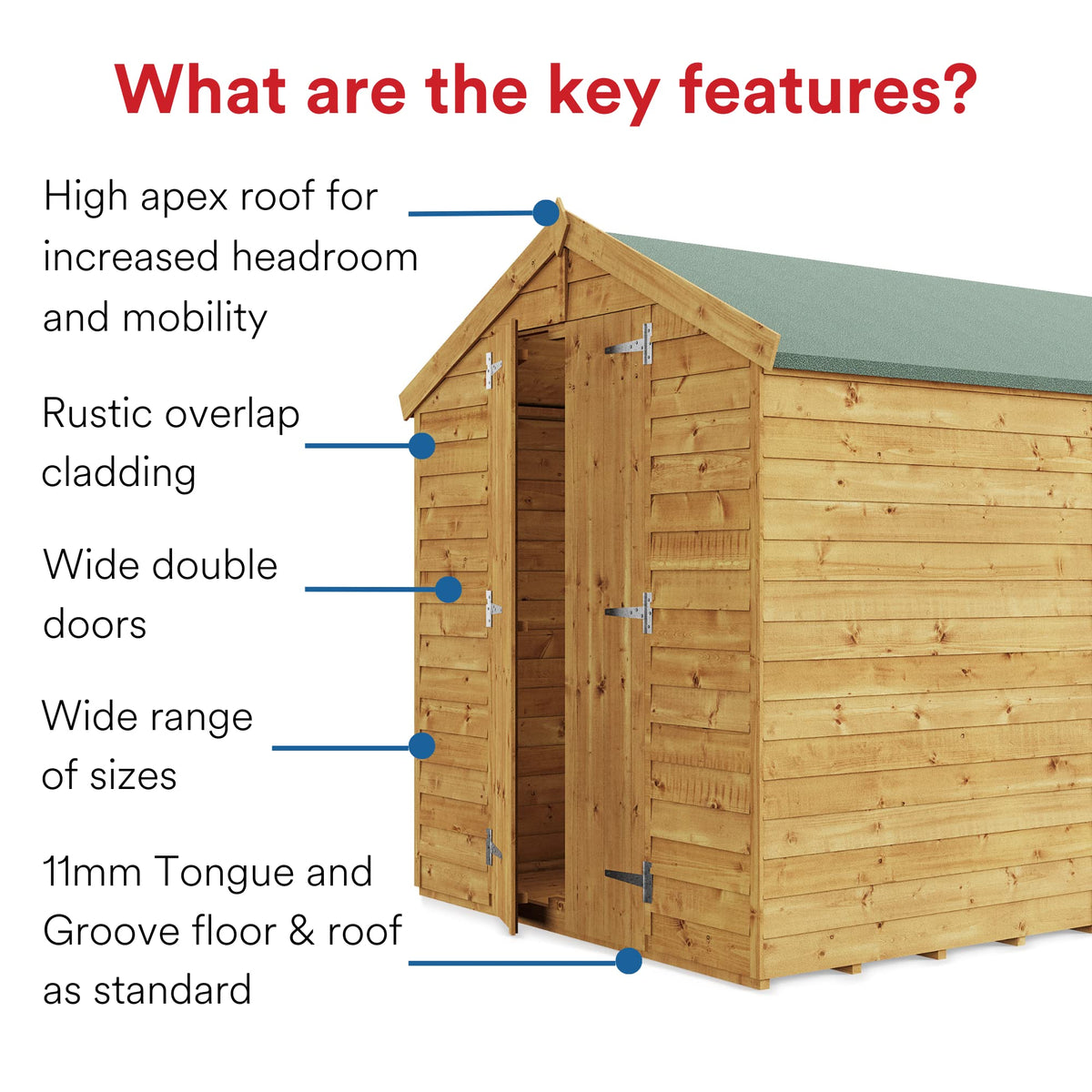 BillyOh Keeper Overlap Garden Shed