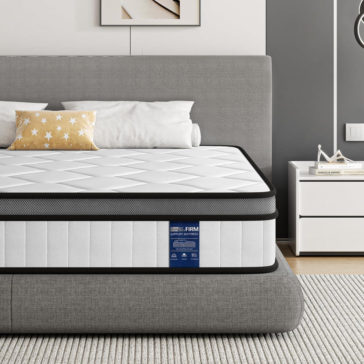BedStory Matratze 160x200cm,Federkernmatratze H3 Höhe 20cm Taschenfederkernmatratze Mittelfeste Orthopädischem,Öko-Tex Zertifiziert, Matratze für Erwachsene