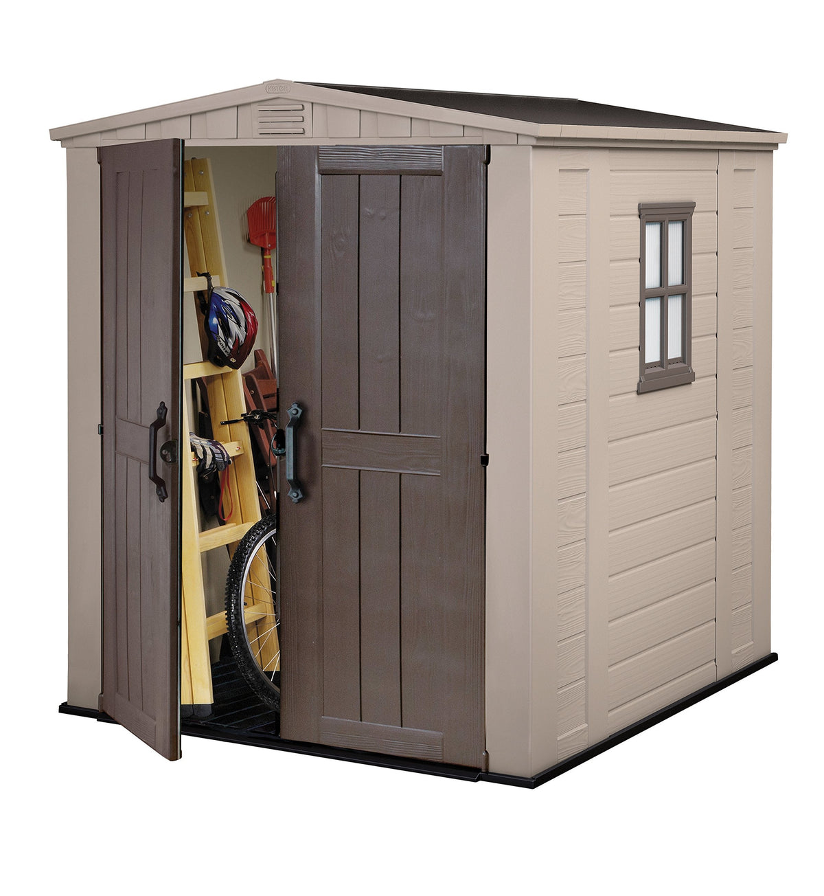 Keter 17197898 Factor Outdoor Garden Storage Shed