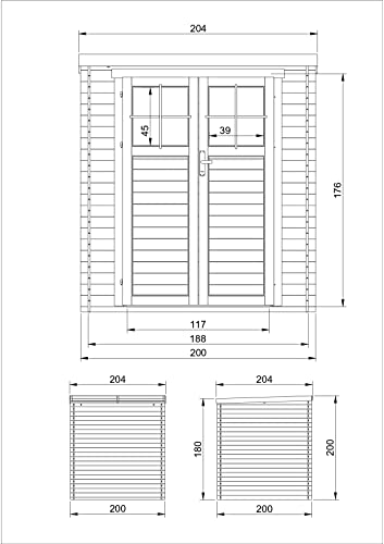 Wooden Garden Shed- Pent Shiplap Wooden Shed