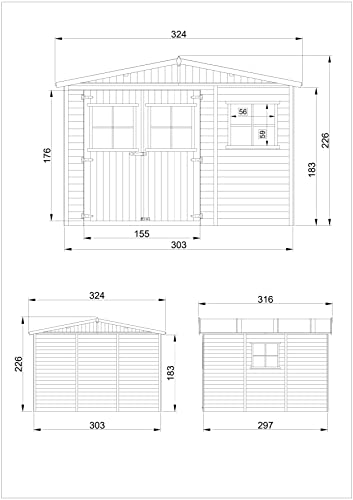 Wooden Garden Shed - Apex Shiplap Wooden Shed