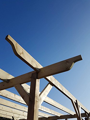 Wooden pergola kit - Sculpted design rafters