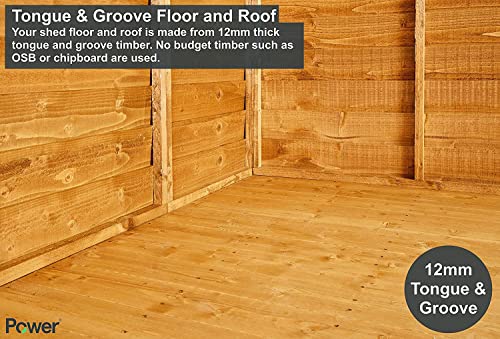 POWER High Grade Premium Apex Overlap Wooden Shed