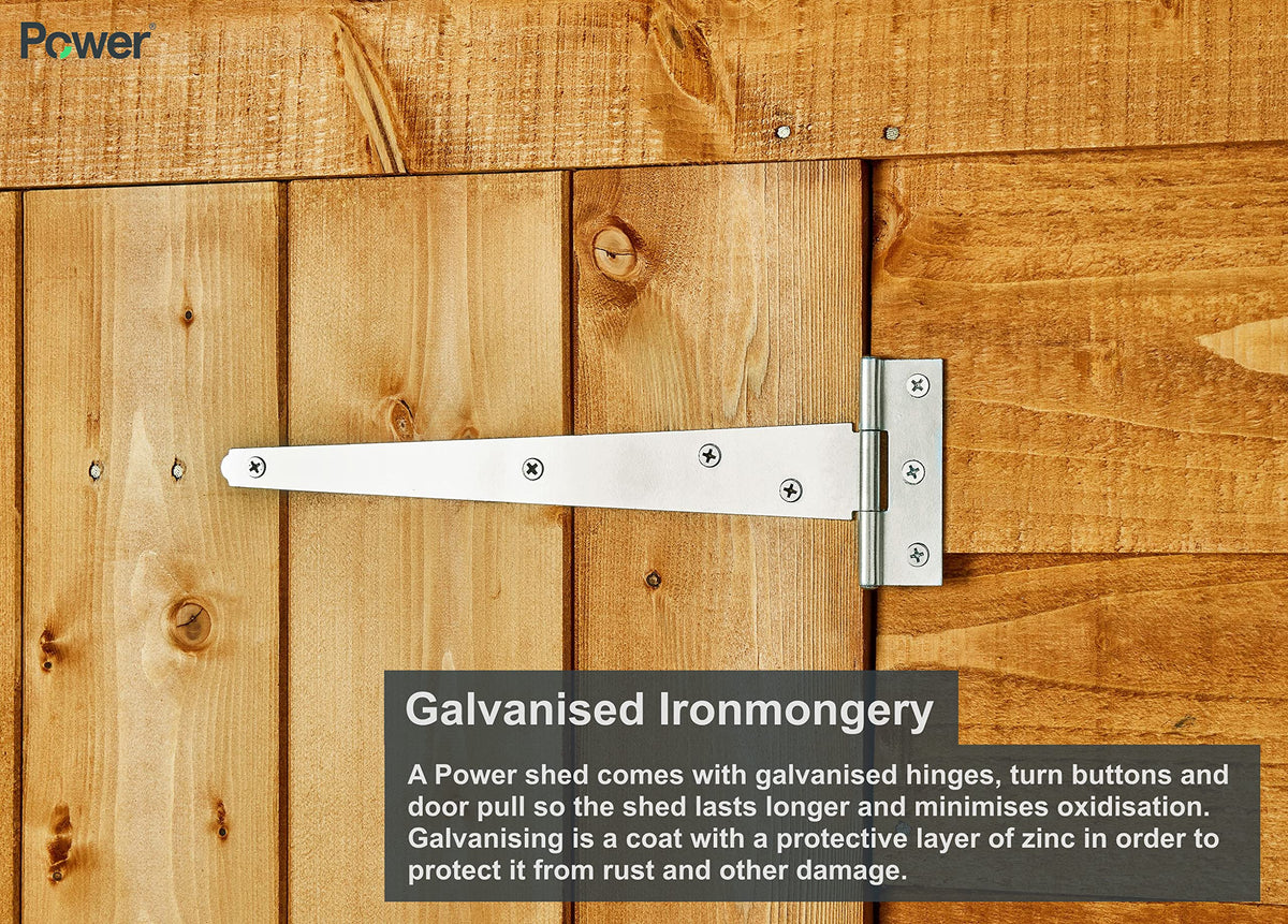 POWER High Grade Premium Pent Overlap Wooden Shed